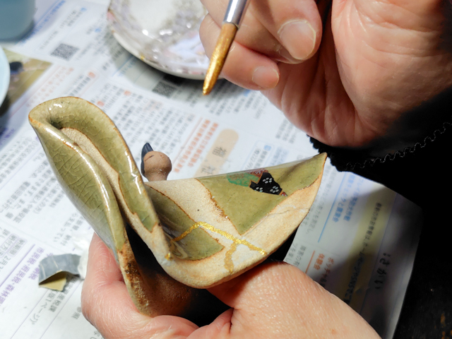 金継ぎ 南大阪 堺 花ひとつぎ 修繕 金継ぎ体験